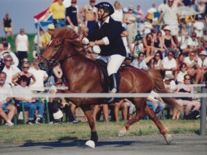 WM 1999: Eve mit Eirikur Raudi frá Holum P1_Foto Neddens Tierfoto